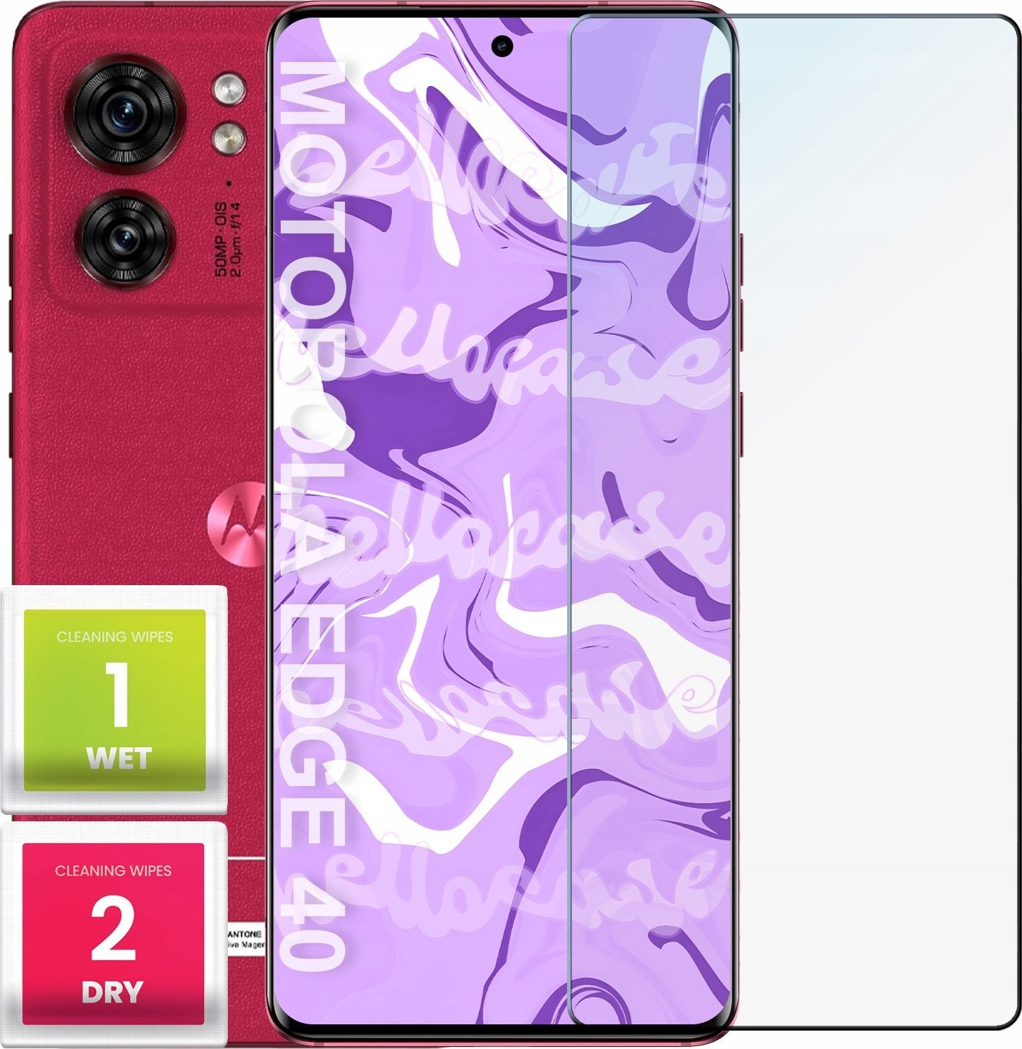 Hello Case Szkło Hartowane do Motorola Edge 40 (szybka 9H, płaskie 2.5D, ochronne)