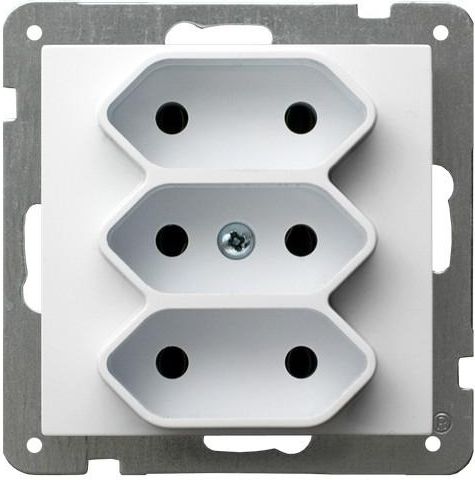 Ospel Gniazdo AS potrójne EURO białe (GP-3G/m/00)