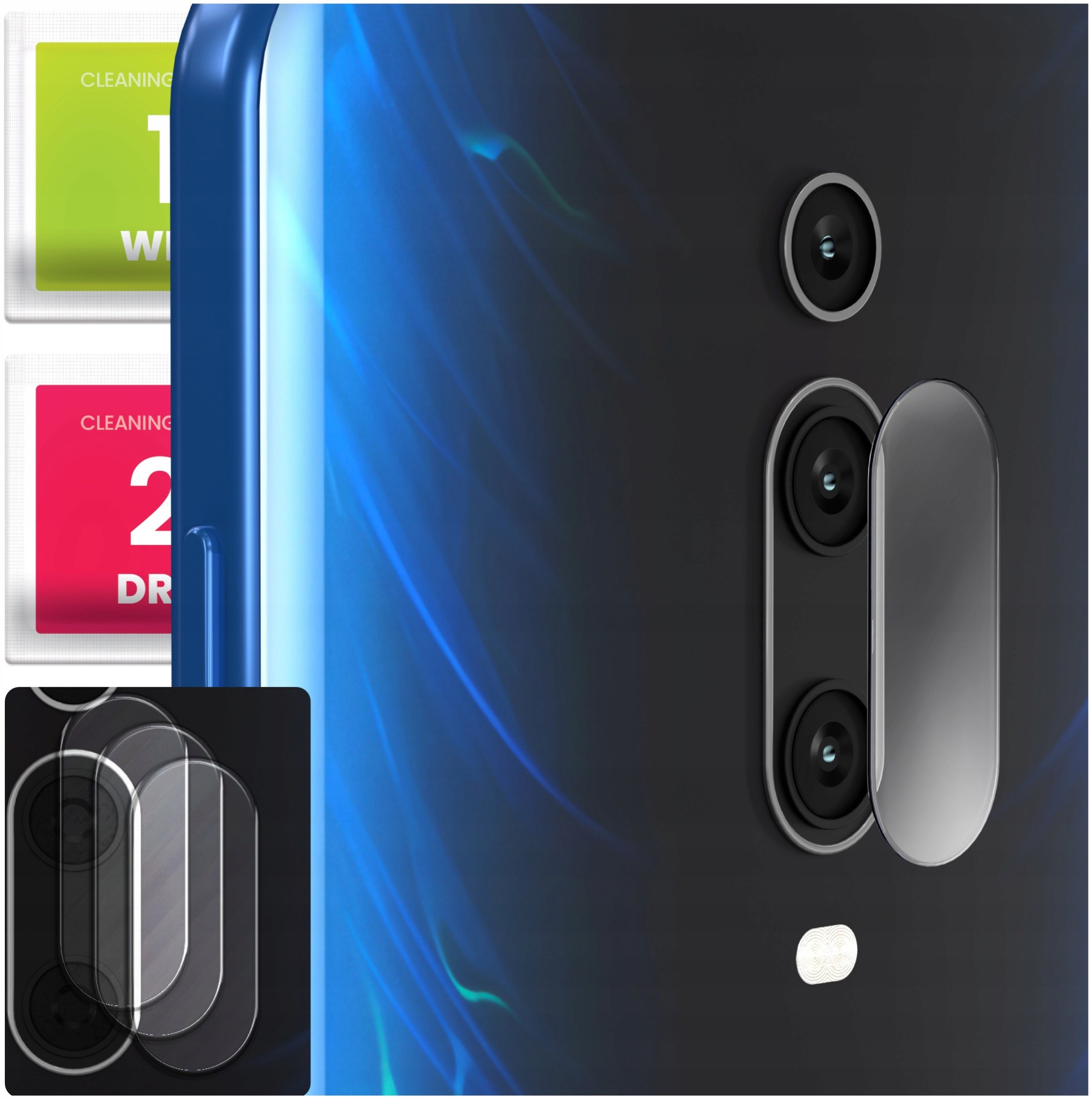 3-PAK Szkło Na Aparat Do Xiaomi Mi 9T (Hartowane, Ochronne, Na Obiektyw)