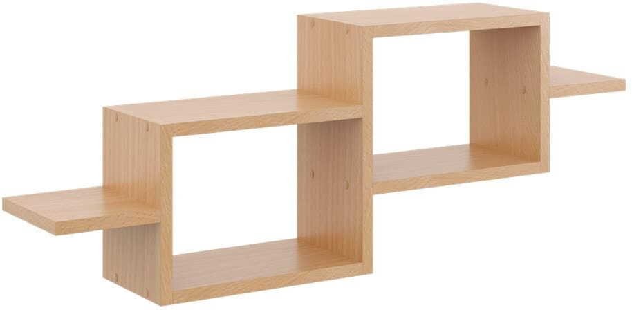 Półka ścienna, wisząca, 95x18x35 cm, buk, mat