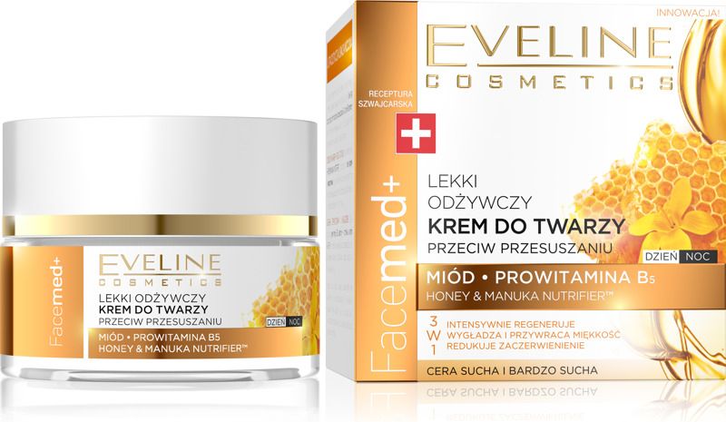Eveline Facemed+ Lekki odżywczy krem przeciw przesuszaniu z miodem 50ml