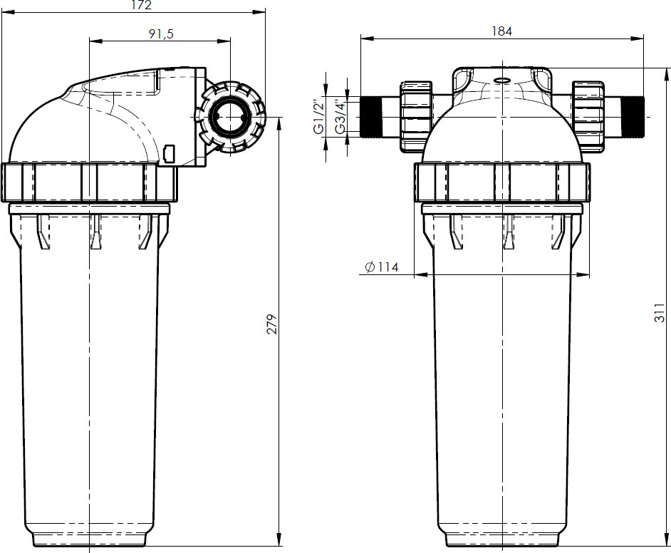 Obudowa Filtra Przepływowego Filtr Polipropylenowy