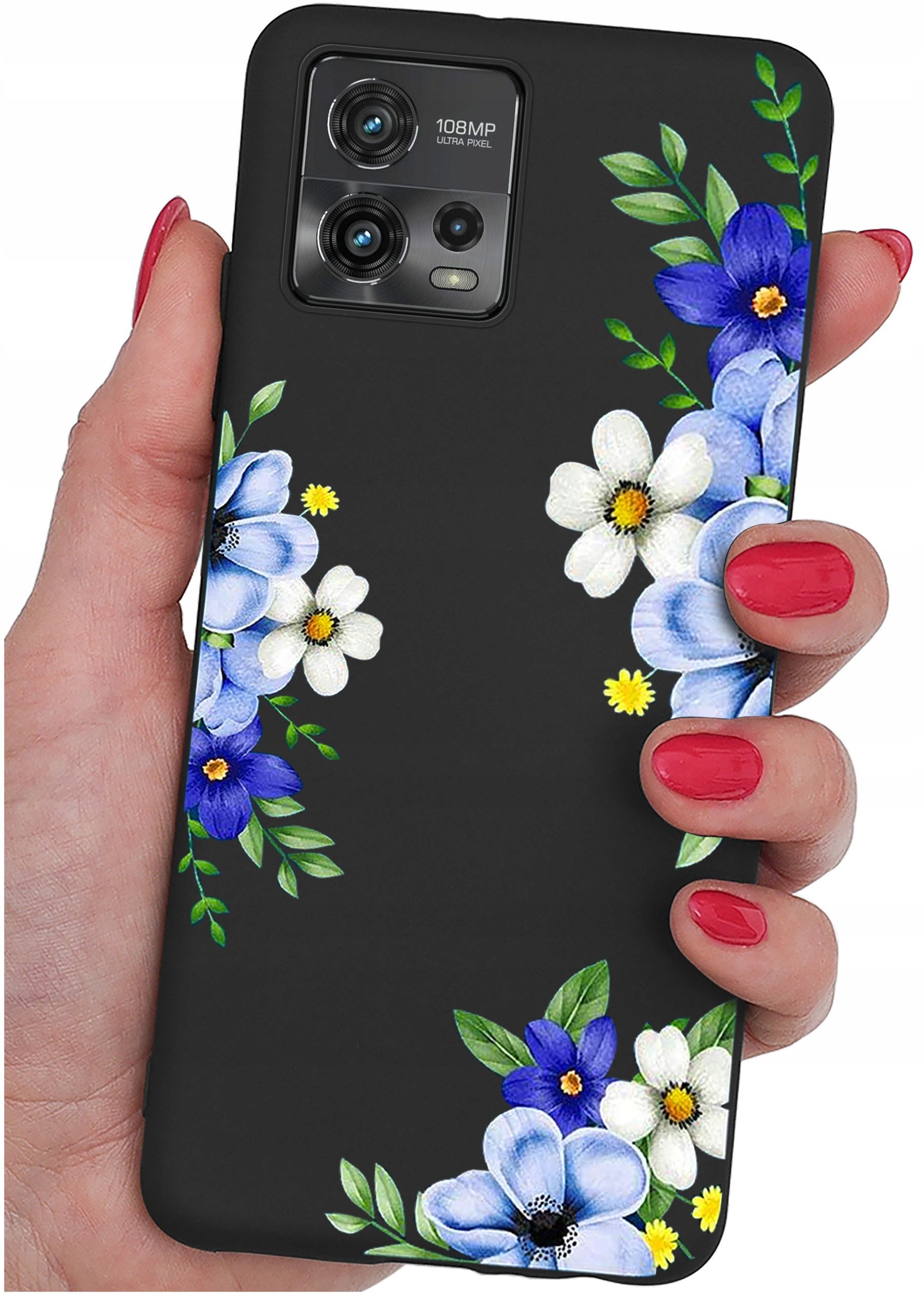 Etui do Motorola Moto G72 WZORY |SILIKONOWE MATT CASE + SZKŁO 9H