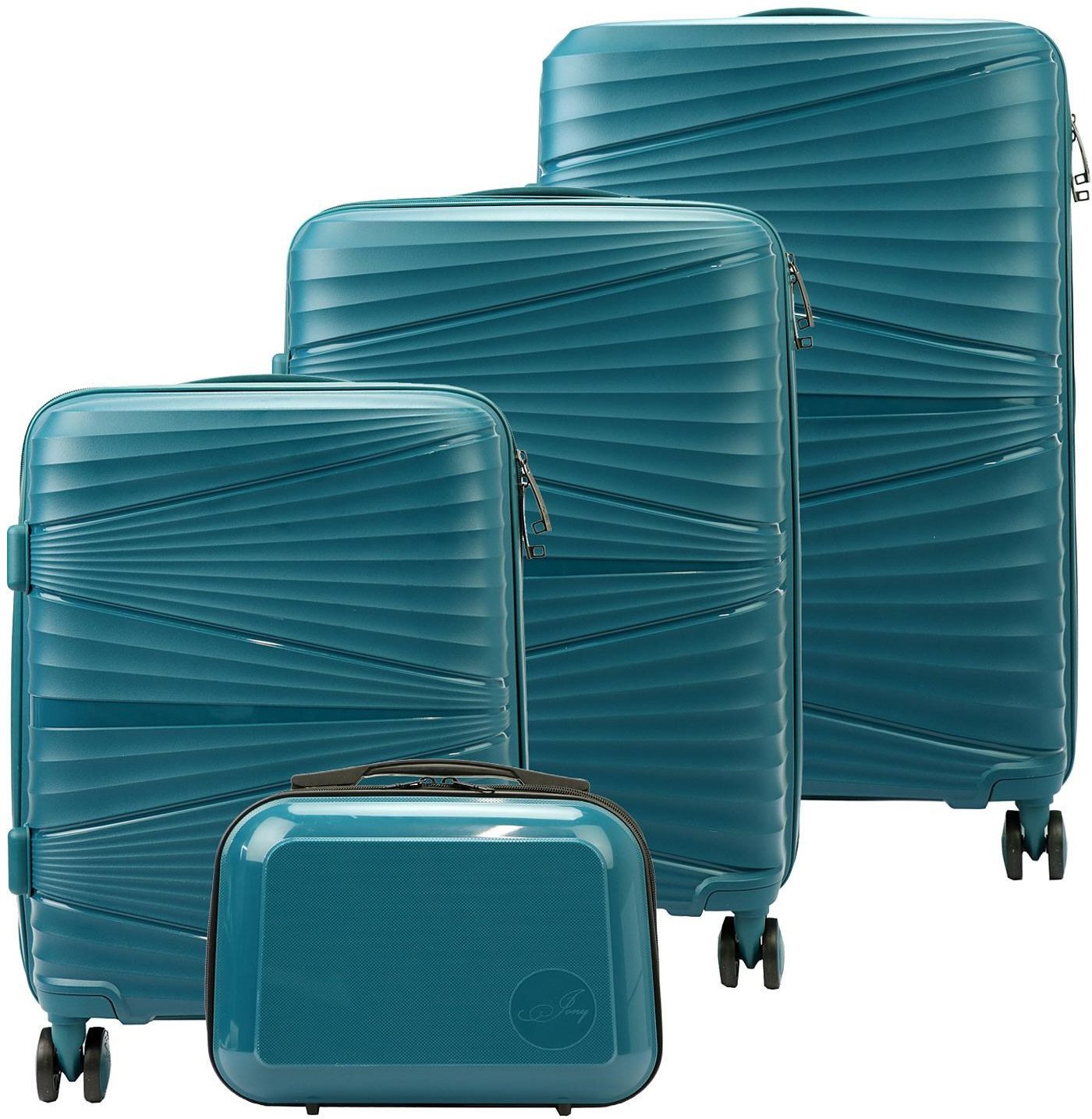 Jony Zestaw walizek Z04 x4 Z turkusowe