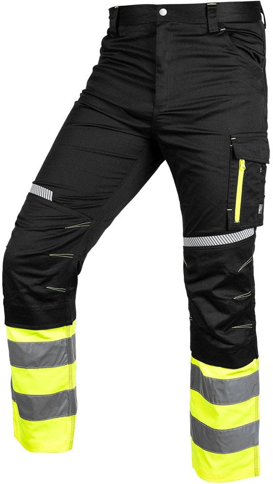 Spodnie ostrzegawcze, czarno-żółte, rozmiar XXXL