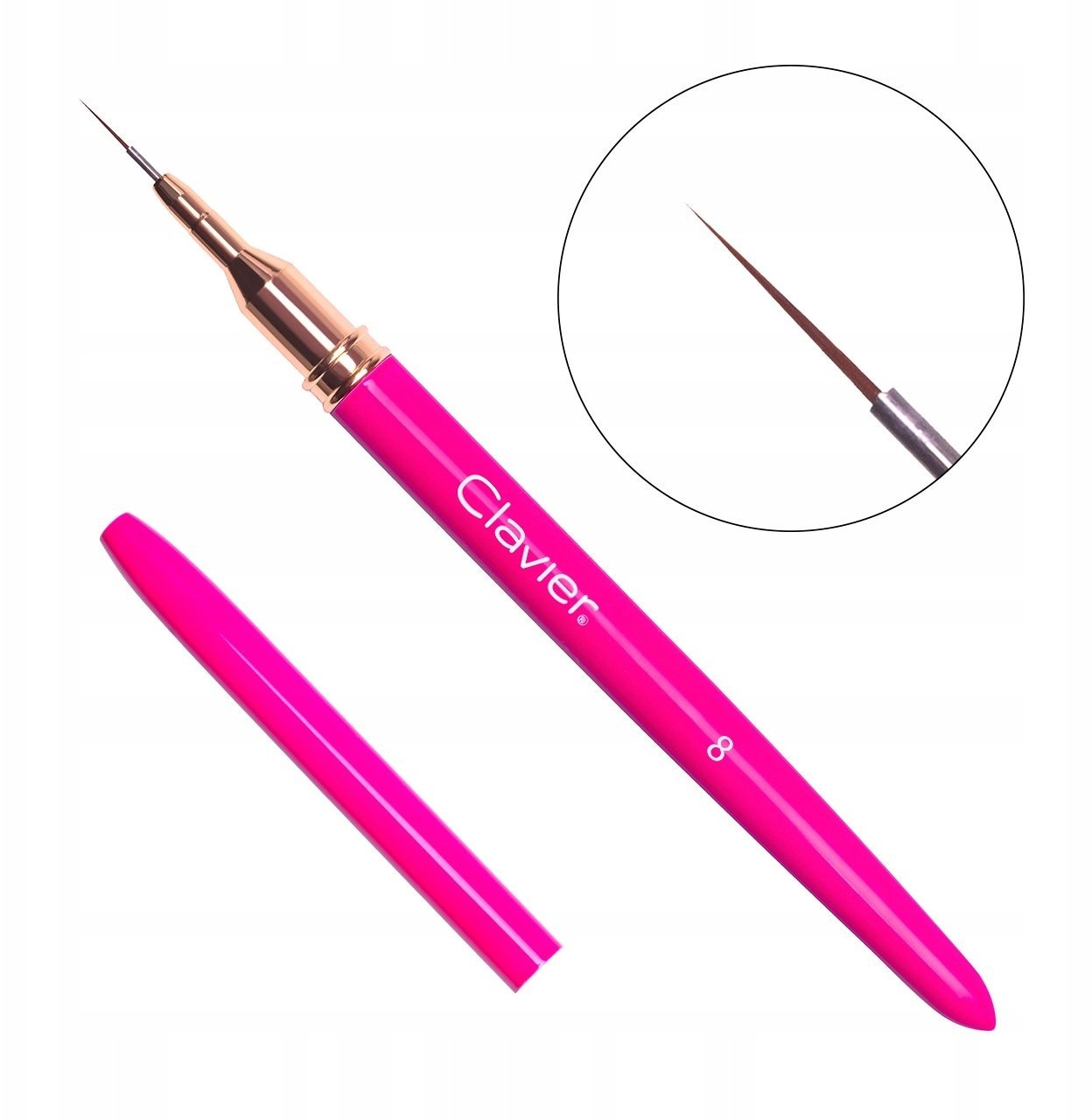 Cosmetics Zone Pędzelek do zdobień 8mm #2 Magenta