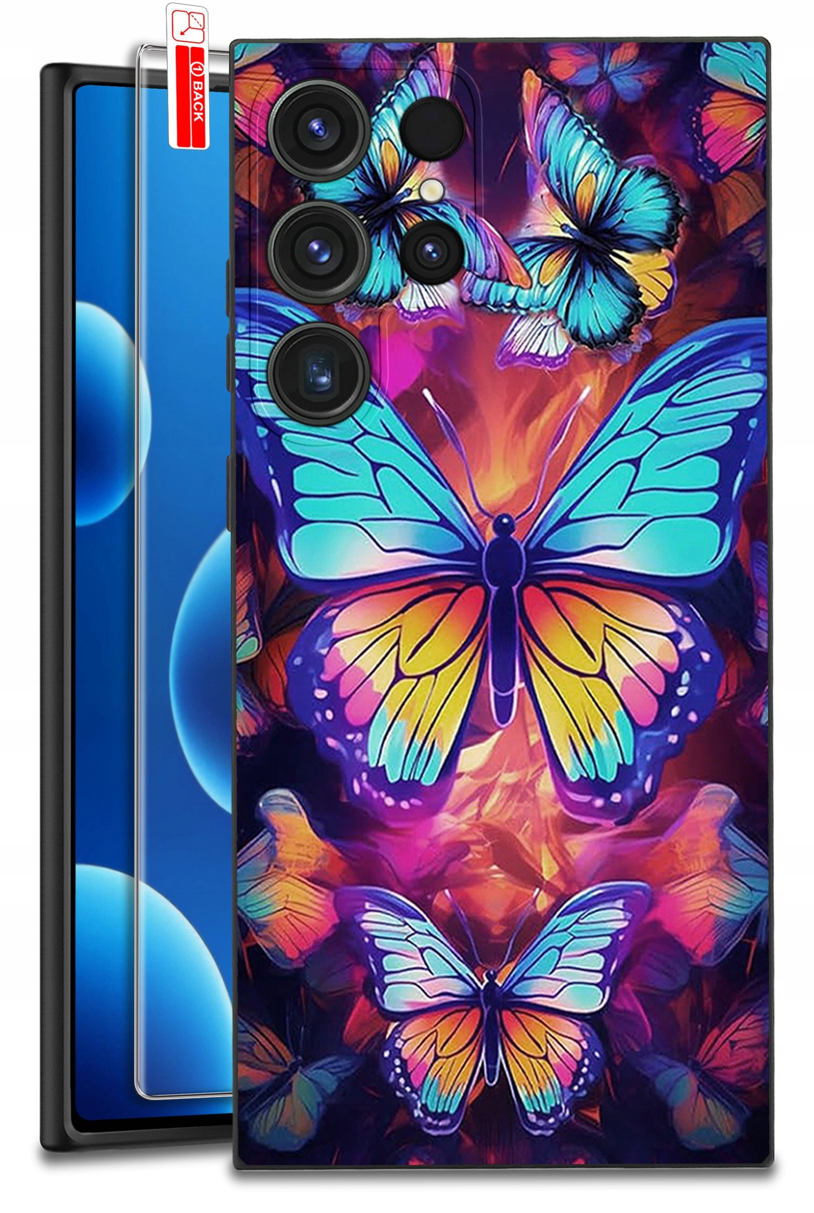 ETUI do Samsung Galaxy S24 Ultra | WZORY | SILIKONOWE MATT CASE + SZKŁO 9H