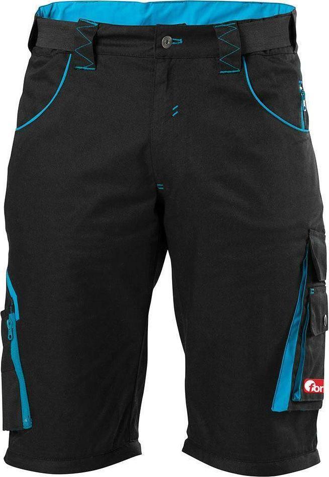 Fortis Spodnie bermudy 24 czarne/turkus rozm.64