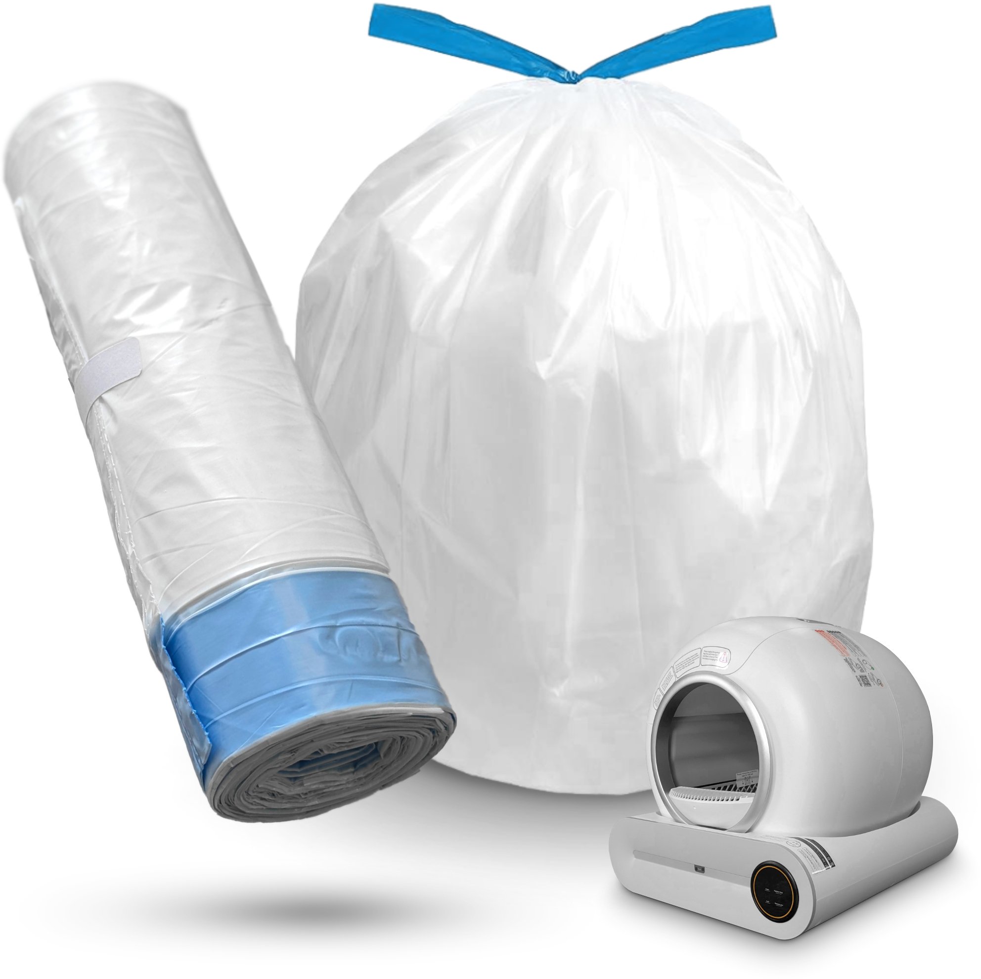 Worki do Kuwety Automatycznej dla Kota GOMEDIA X30 15 szt Białe Mocne Taśma