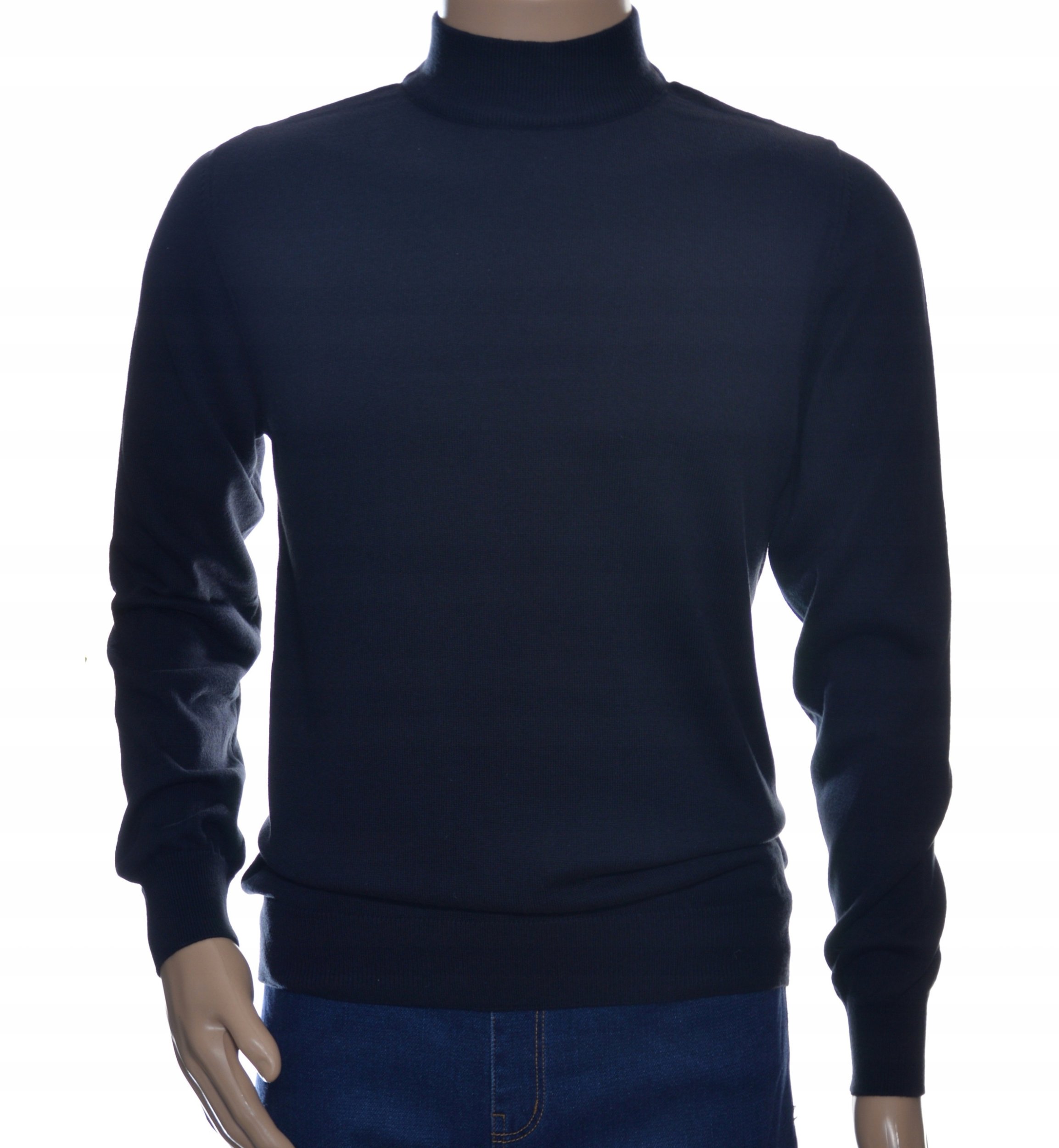 Sweter męski z półgolfem ze stójką półgolf bawełniany pod marynarkę XL