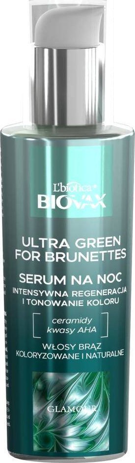 BIOVAX Glamour Ultra Green For Brunettes Serum na noc 100ml