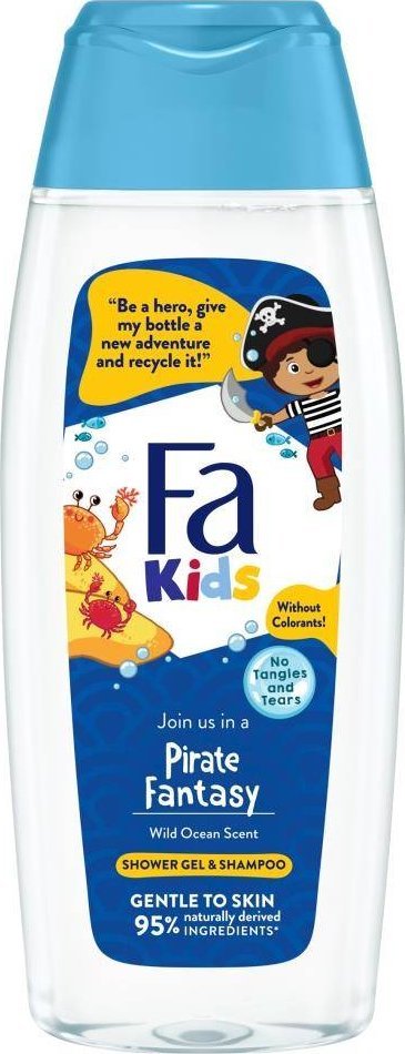Fa Kids Pirate Fantasy żel pod prysznic i szampon o zapachu dzikiego oceanu 400ml