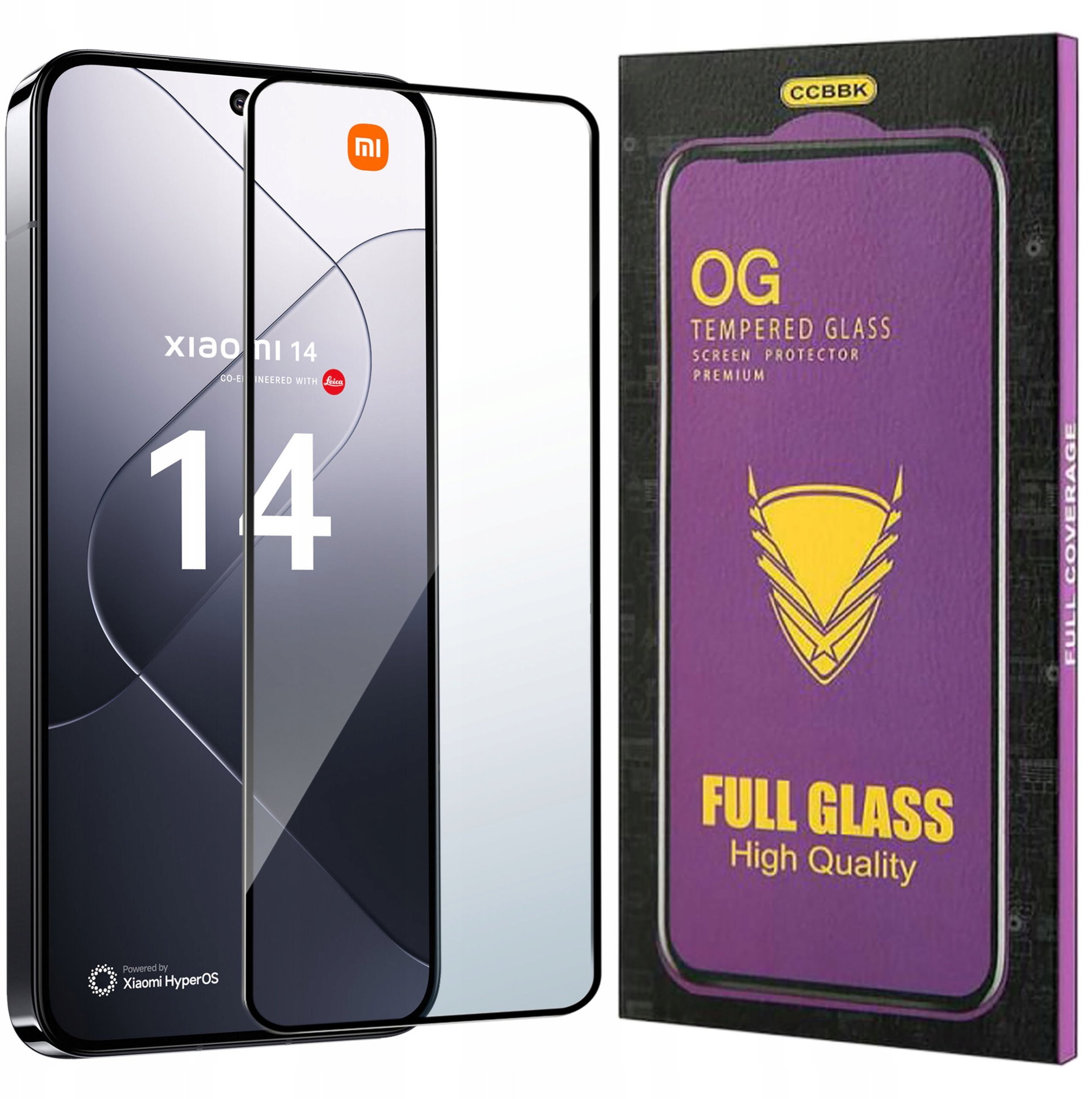 Szkło HARTOWANE 5D do Xiaomi 14 OG PREMIUM CAŁY EKRAN PEŁNE