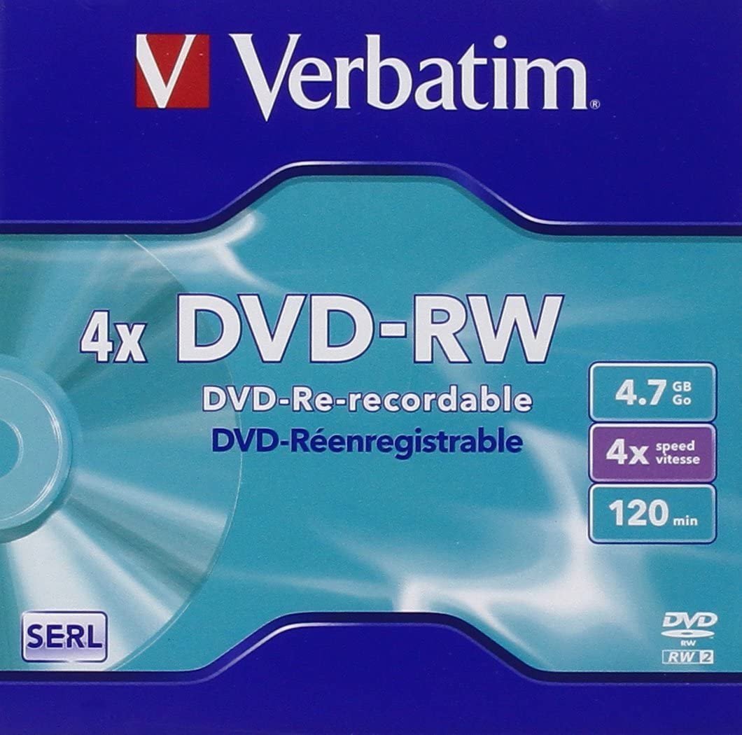 Verbatim Blank DVD-RW SERL 4.7GB 4x Extra protection / 5 Pack Slim
