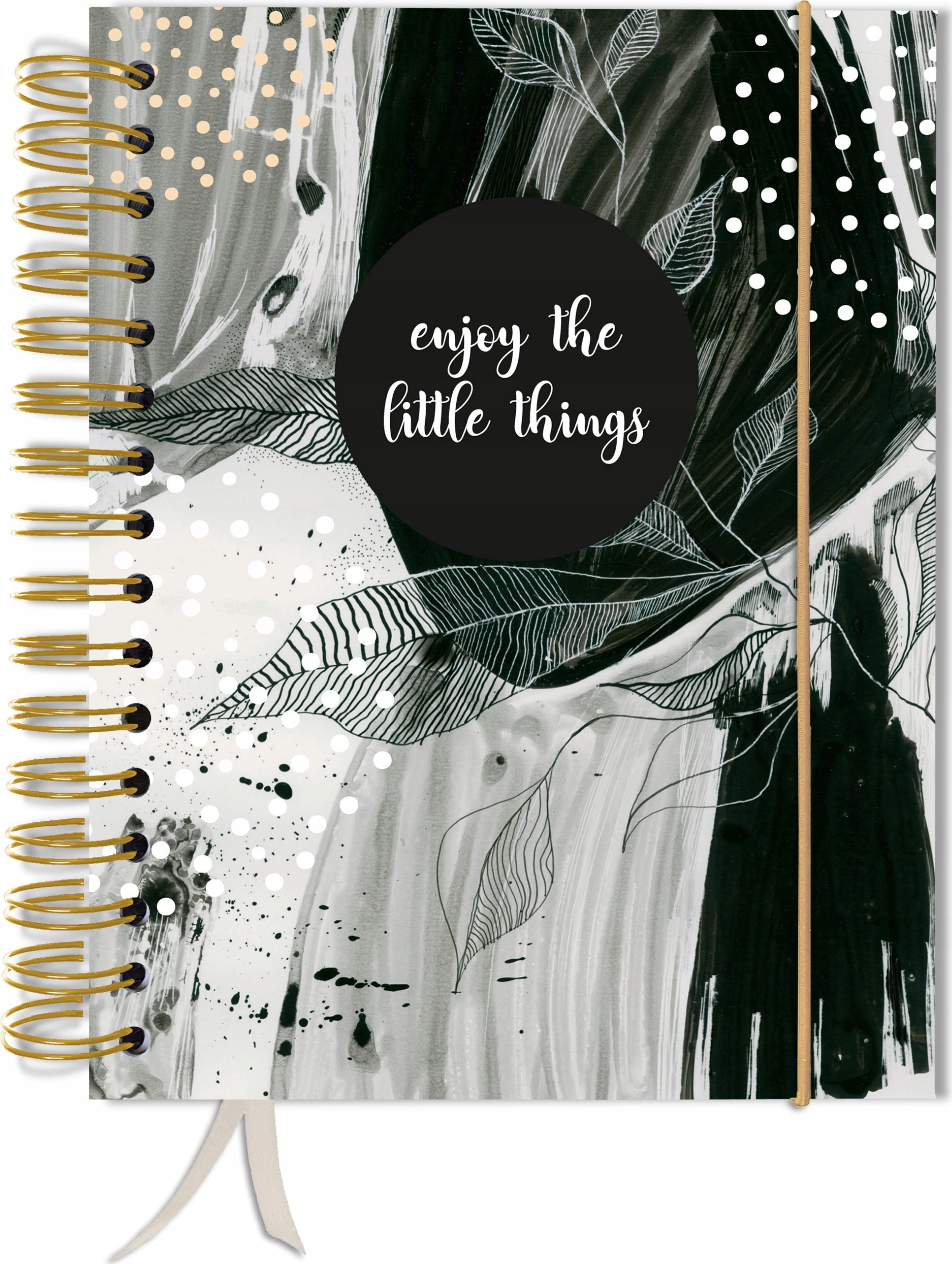 TadaPlanner Bullet journal 180 stron notatnik pamiętnik A5+ kropki gumka