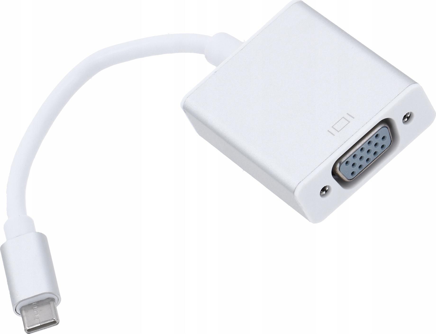 Adapter USB Pawonik USB-C - VGA Biały (JL-CV01)