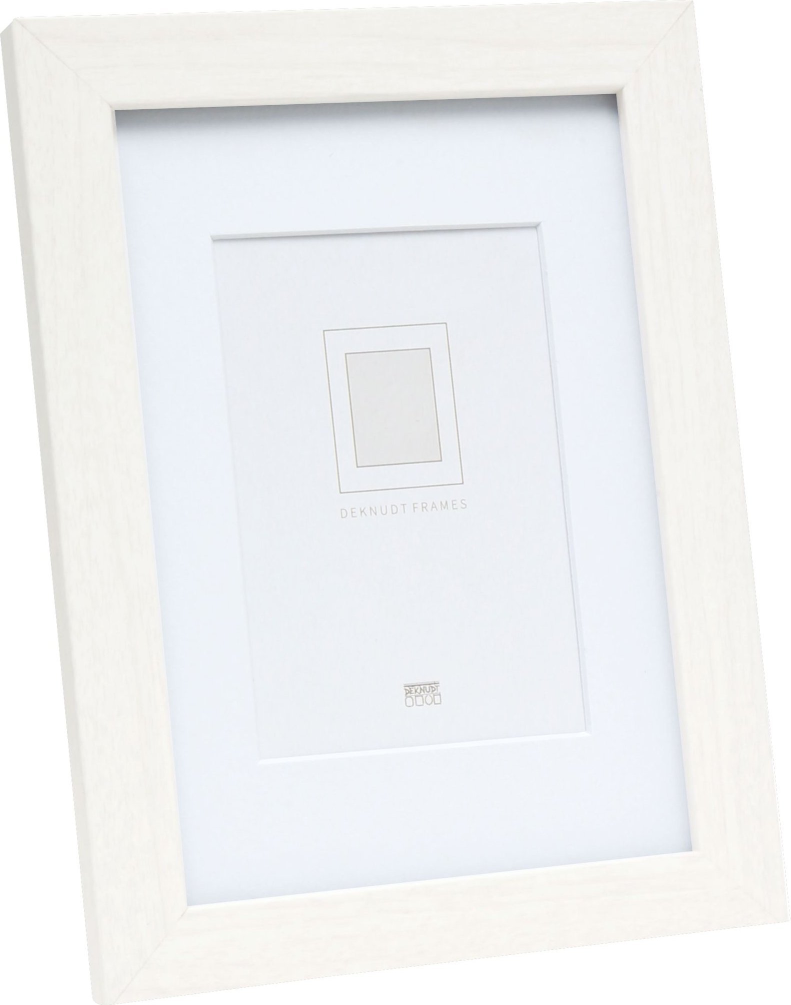 Ramka Deknudt S66KF1 P1 30x45 Wood white w. Passepartout