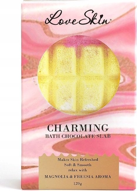 LOVE SKIN_Bath Chocolate Bar tabliczka do kąpieli Charming Magnolia& Fresia 120g