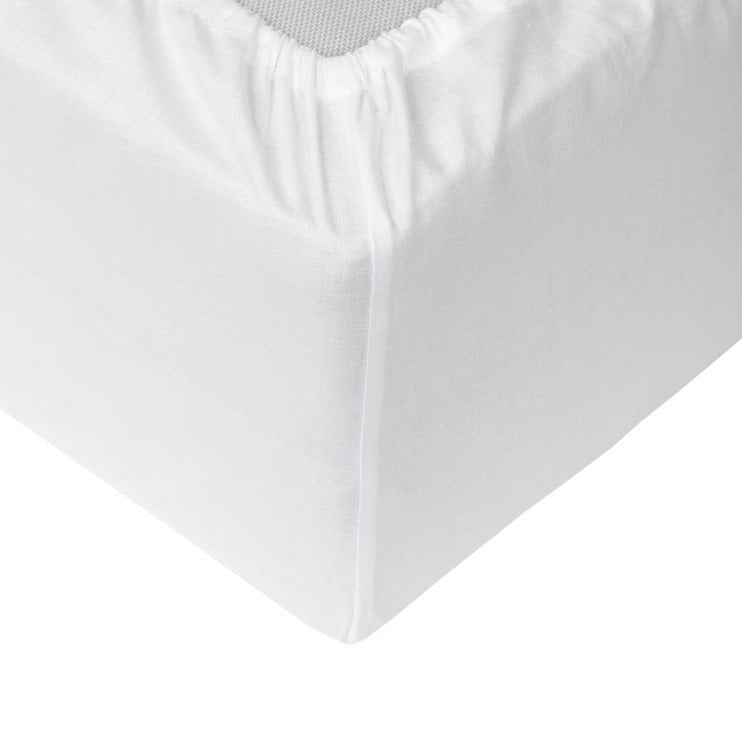 FITTED SHEET COTTON 200X200+25 WHITE