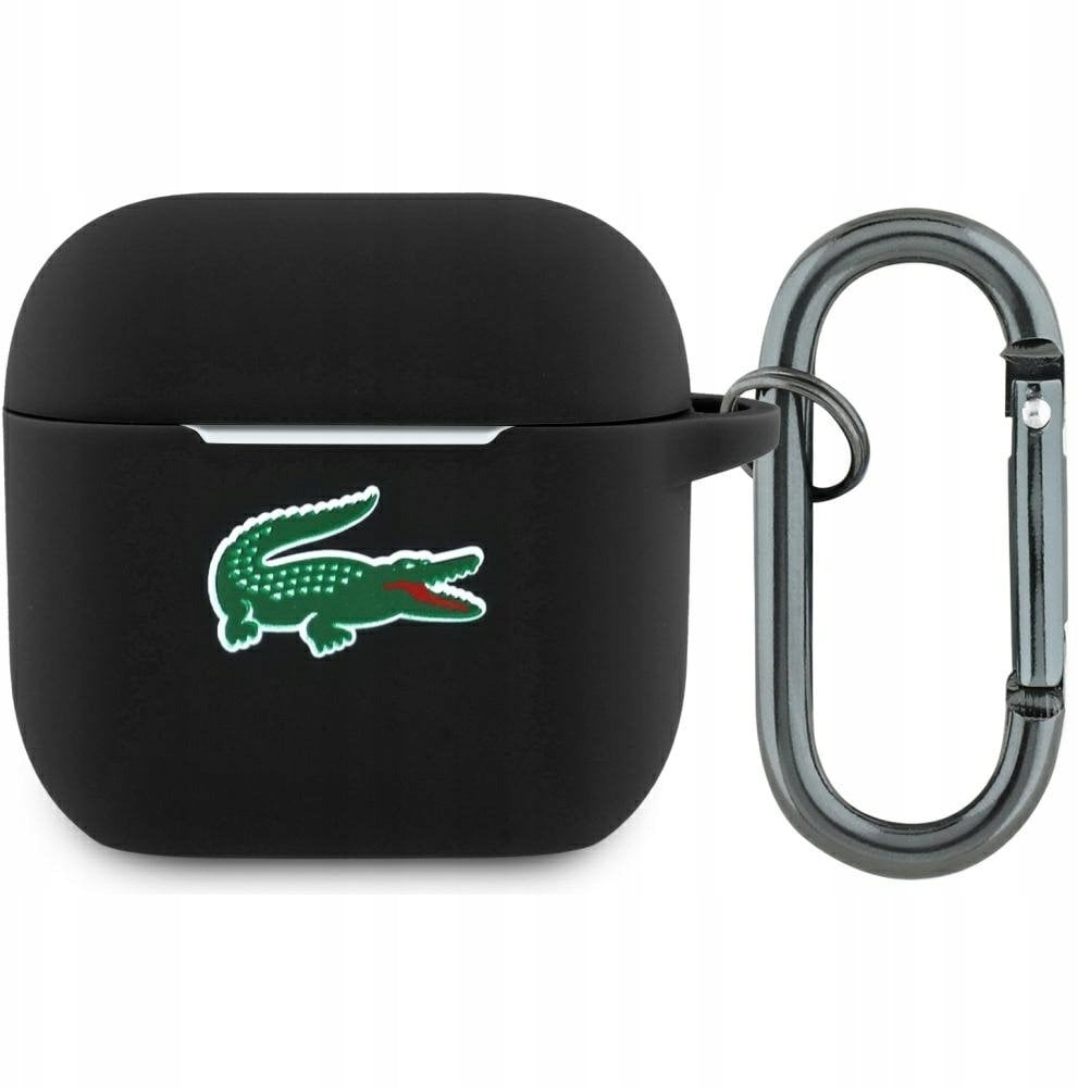 Lacoste LCA4SLOK AirPods 4 cover czarny/black Silicone Croc Logo