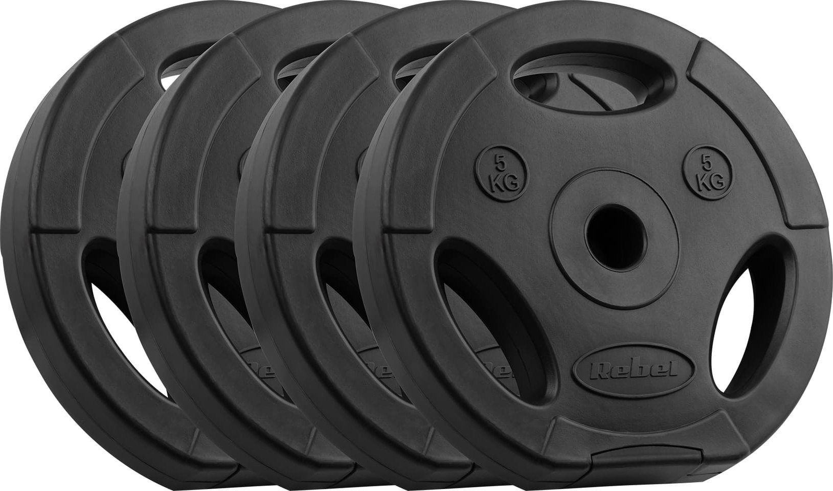 Rebel Zestaw obciążeń bitumicznych 4x5kg, otwór 31mm, talerz z uchwytami, REBEL ACTIVE