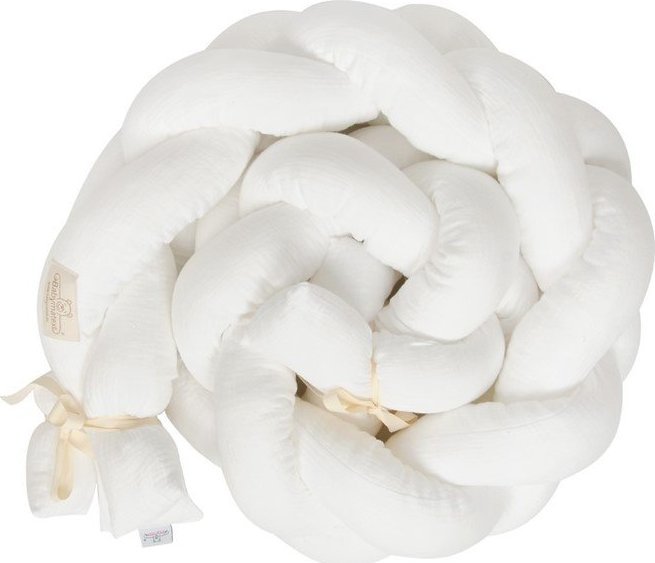 BabyMatex Ochraniacz 30 x 200 do Łóżeczka Warkocz Muslin 01