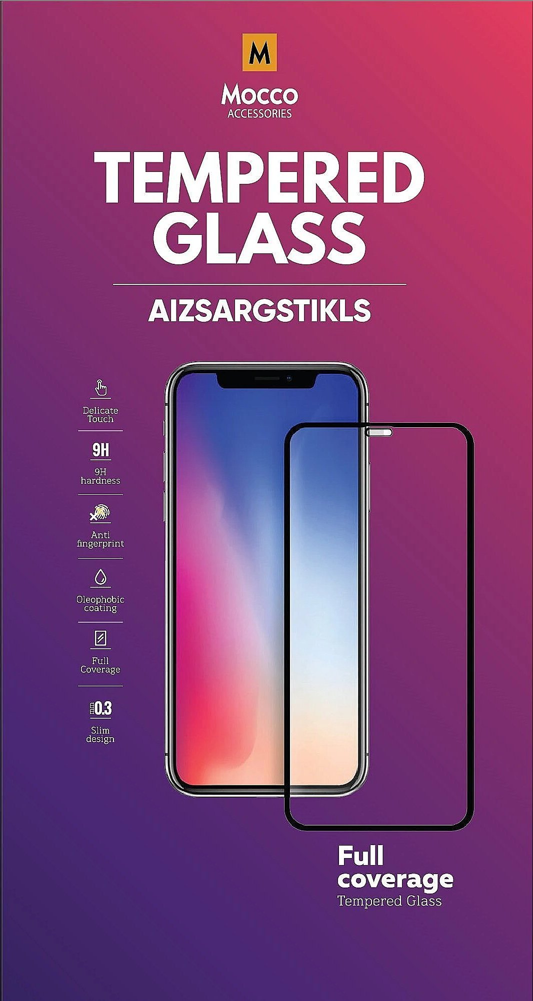 Mocco Mocco Full Face / Full Glue Tempered Glass Aizsargstikls Pilnam Ekrānam Apple iPhone 14 Plus Melns