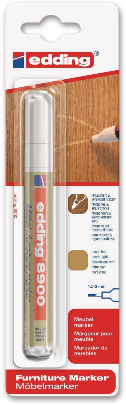 Edding 8900, Beige, Beige, Bold, Fine tip, Round, 1.5 mm