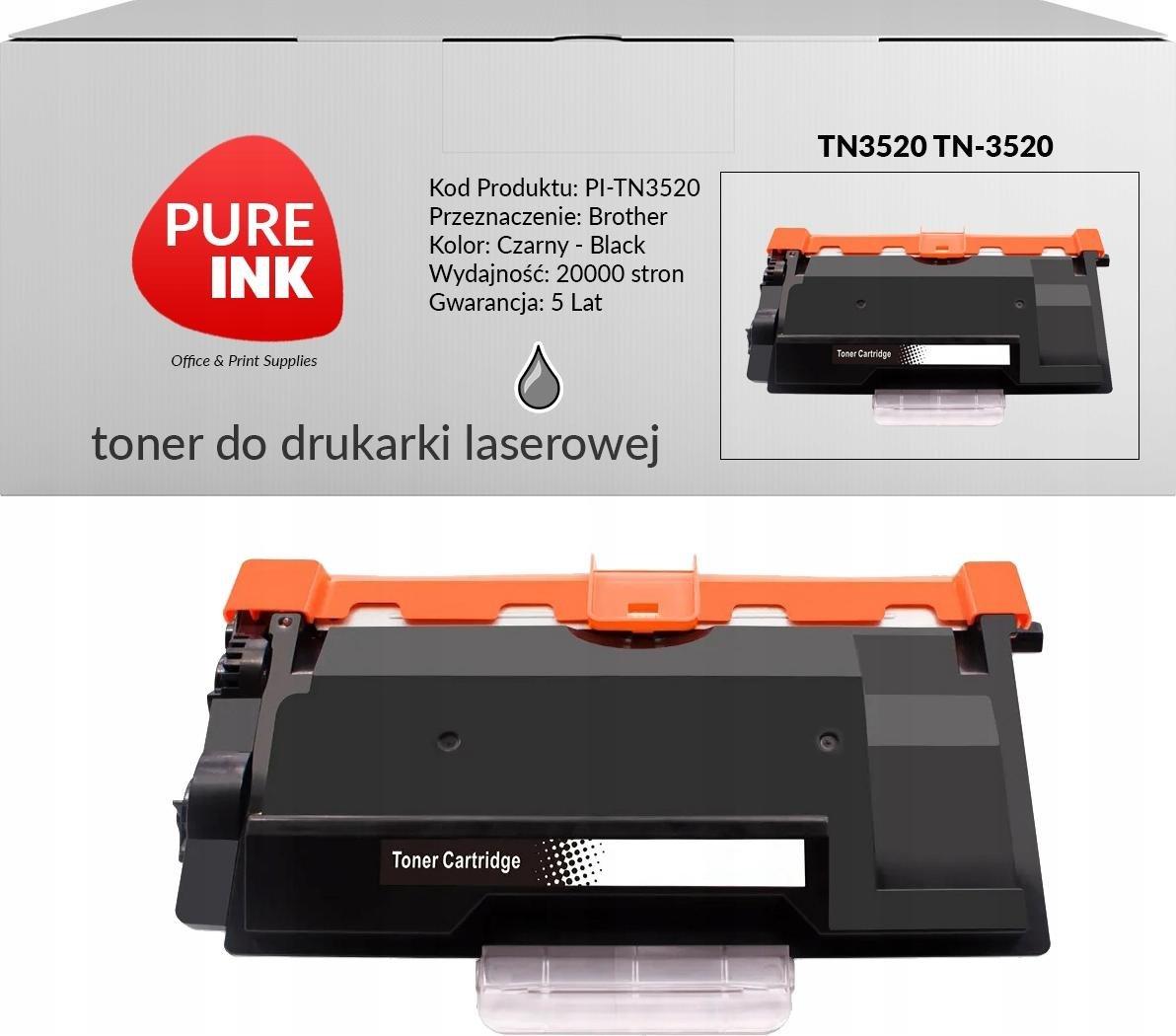 Toner Pureink Black Zamiennik TN-3520