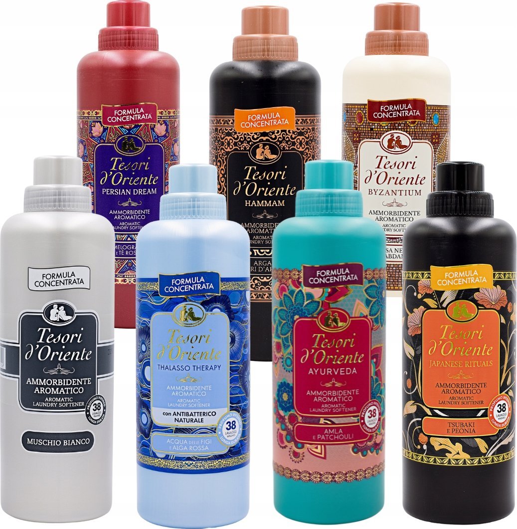 Zestaw Tesori d'Oriente 7x Płyn do płukania tkanin 760 ml