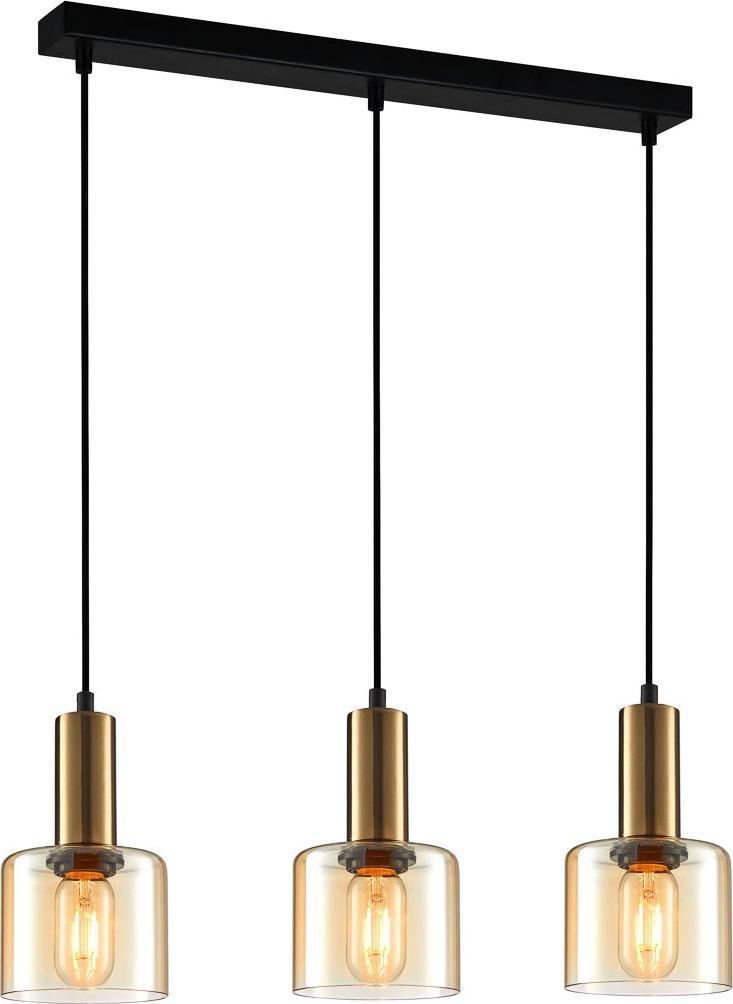Lampa wisząca Italux Lampa wisząca SANTIA PND-65342-3-BRO+AMB Italux