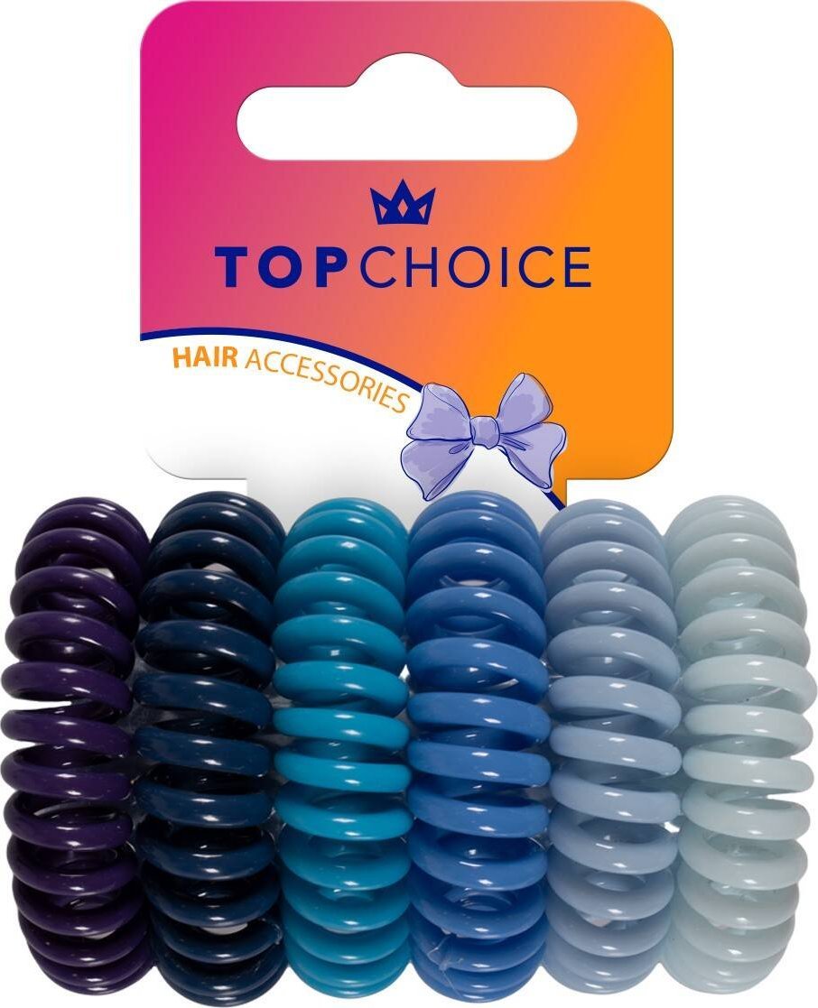 Top Choice TOP CHOICE Gumki do włosów - mix kolorów (20087) 1 op. - 6 szt.