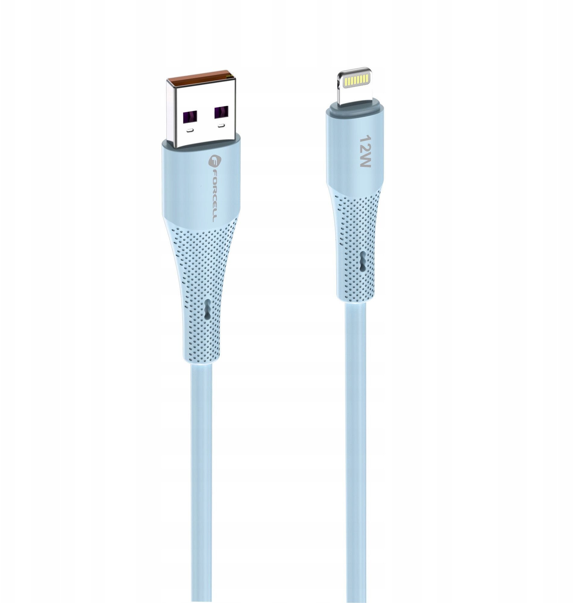 Kabel USB A do Lightning Forcell F-Energy 2,4A 12W Silicone 1 m C343 niebieski