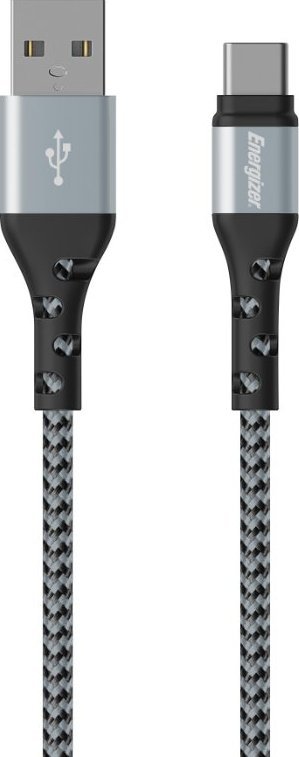 Kabel USB Energizer USB-A - USB-C 2 m Srebrny (C520CKSL)