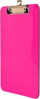 Tetis Deska z metalowym klipem A5, różowa