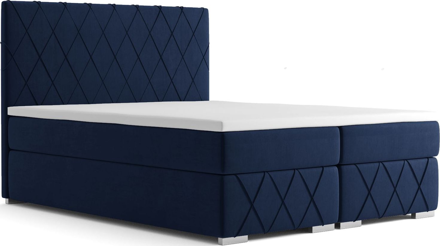Elior Podwójne łóżko boxspring Elise 140x200 - 58 kolorów
