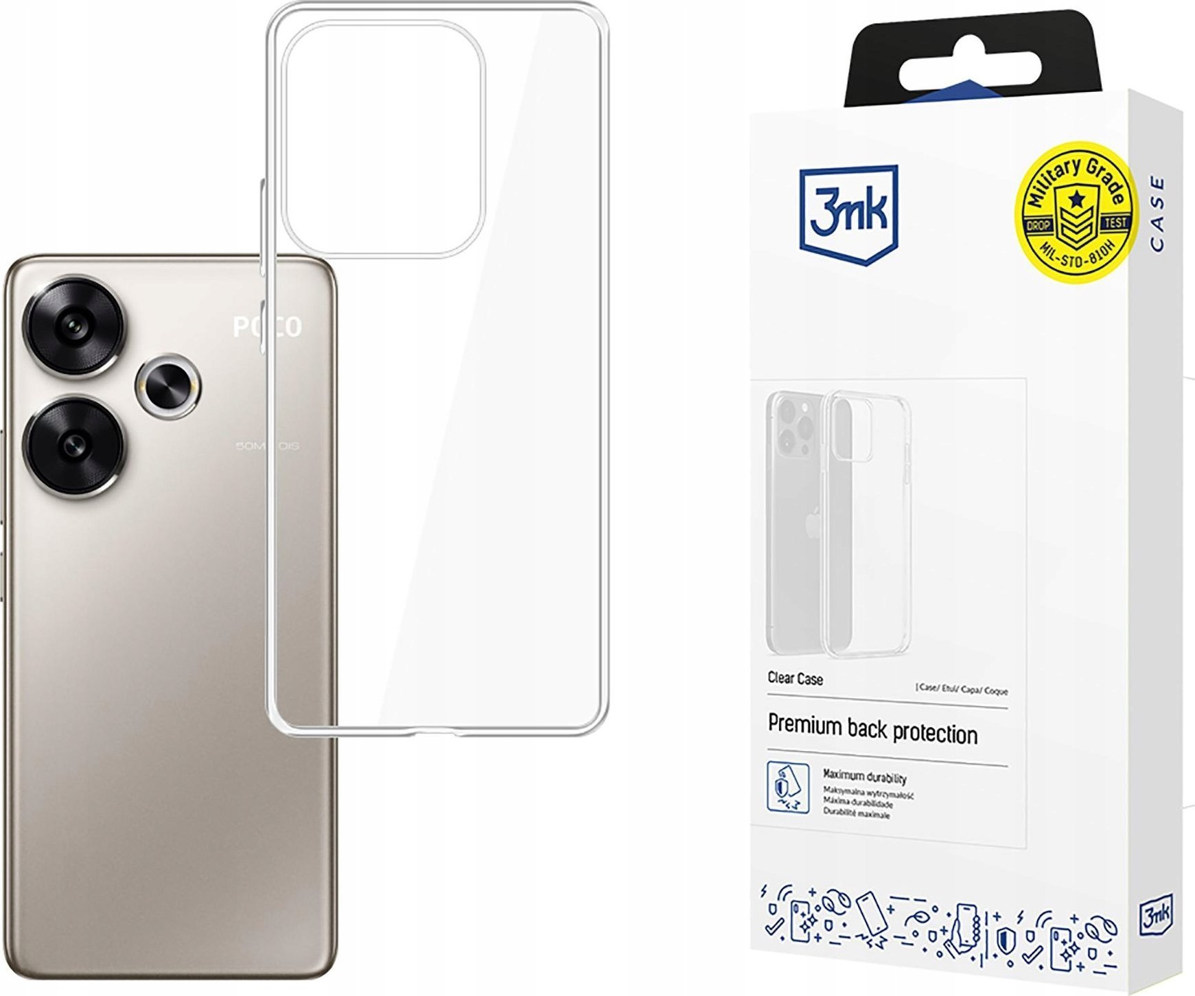 3MK Etui Clear Case do Poco F6