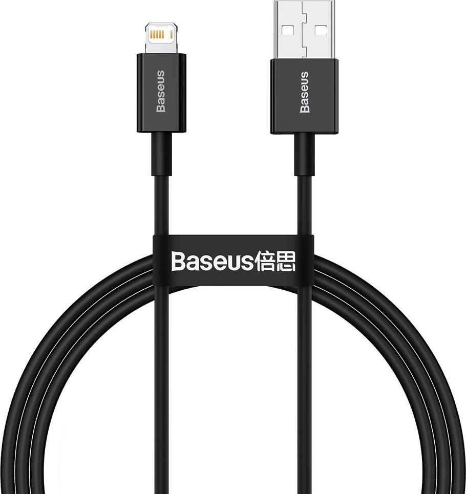 Kabel USB Baseus USB-A - Lightning 1 m Czarny (BSU2660BLK)