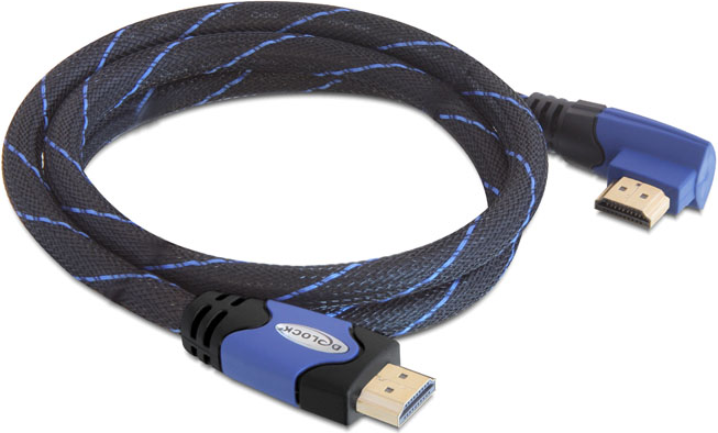 Kabel Delock HDMI - HDMI 1m czarny niebieski (82955)
