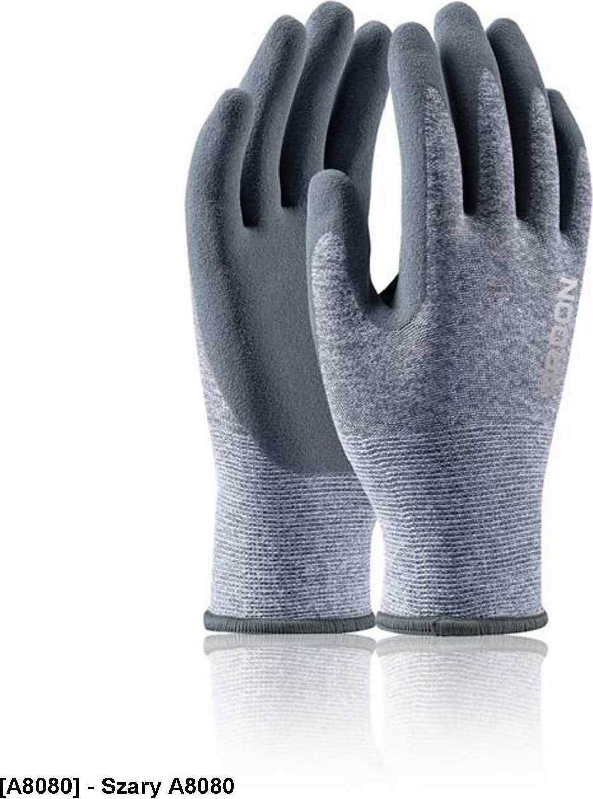 Ardon ARDON NATURE TOUCH 07/S A80 - rękawice częściowo powlekane, oddychające, pianka lateks, pozyskane z recyklingu + spandeks, - Szary A8080 11-SPE