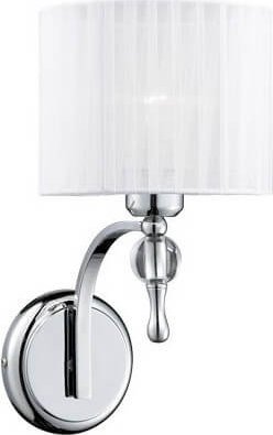 Kinkiet Azzardo Klasyczna lampa ścienna Impress do jadalni biała chrom