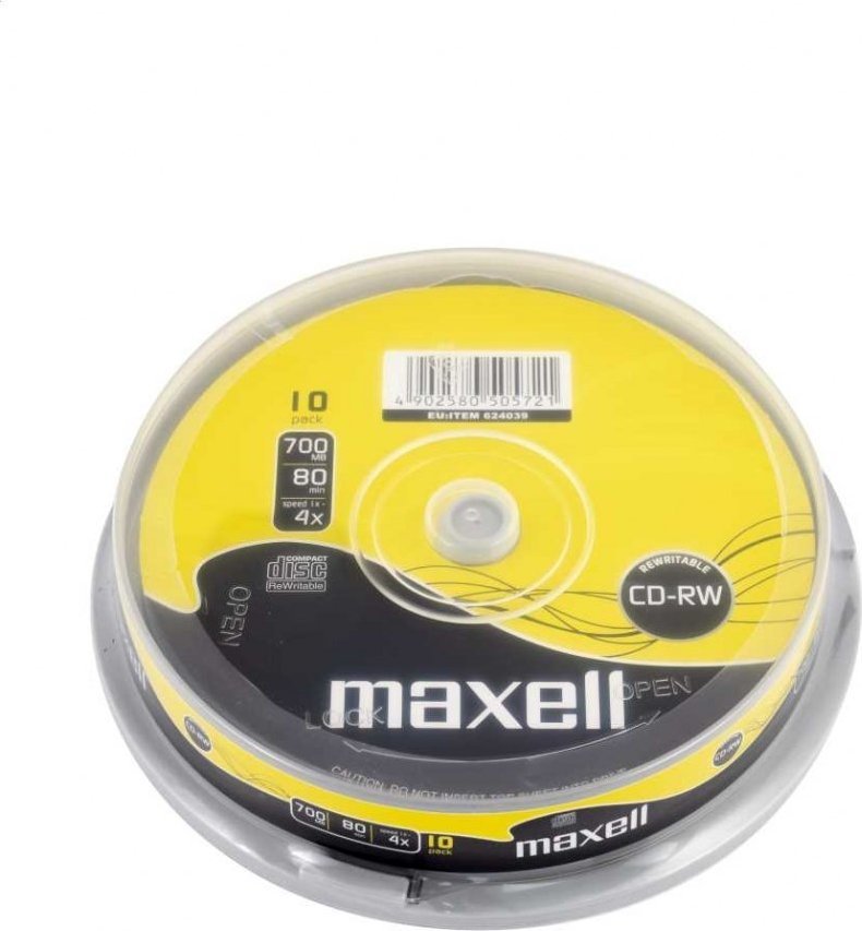 Maxell MAXELL CD-RW 700MB 4X CAKE*10 624039.40.TW