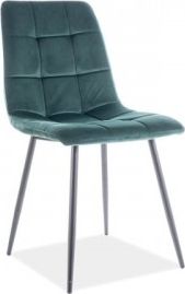 Signal KRZESŁO MILA VELVET CZARNY STELAŻ/ZIELONY BLUVEL 78