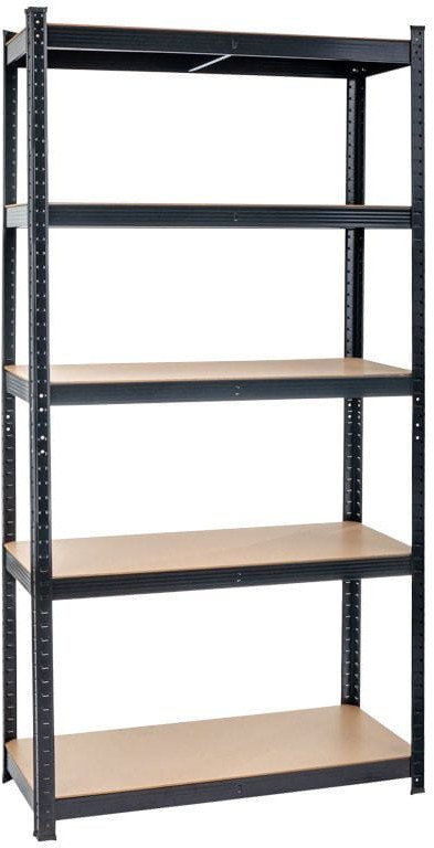 REGAŁ MAGAZYNOWY RMP175 CZARNY Z 5 PÓŁKAMI