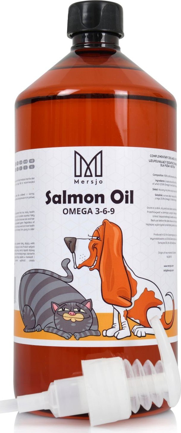 Mersjo Olej z łososia dla psa i kota MERSJO 1000ml