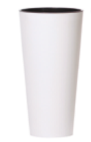 Prosperplast Doniczka TUBUS SLIM 250mm biały - DTUS250-S449