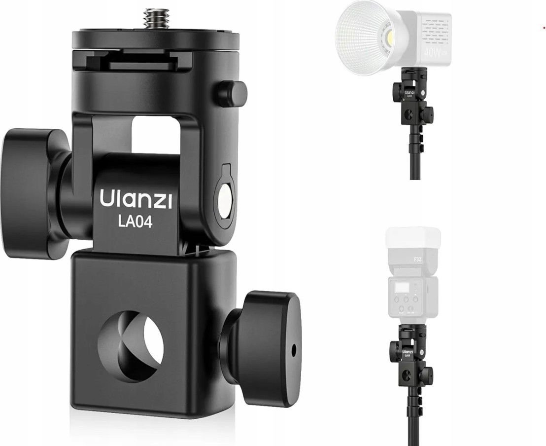 Adapter Uchwyt do Statyw Studyjny 12mm 16mm na Aparat Kamera Lampa 1/4" ISO / LA04