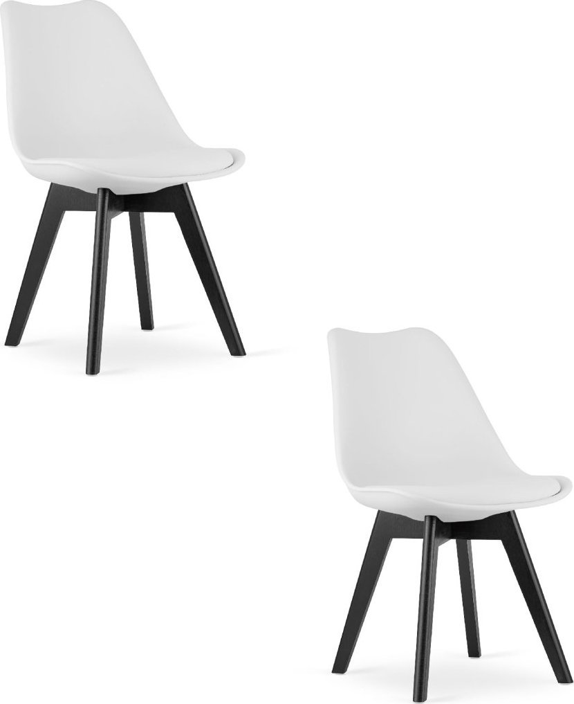 Leobert Krzesło MARK - białe / nogi czarne x 2