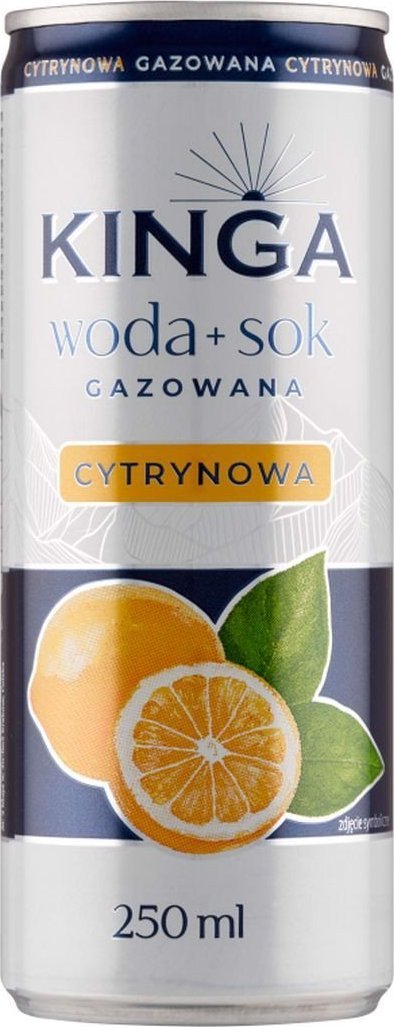 Kinga Kinga Napój woda + sok gazowana cytrynowa 250 ml