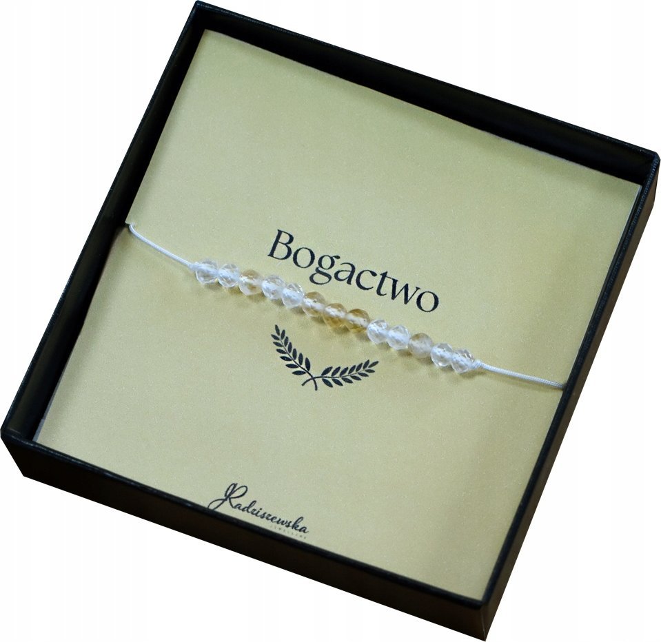 Radziszewska Jewellery Bransoletka z Kamieni Naturalnych Talizman Bogactwa 925 Prezent ŻYCZENIA